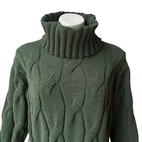 STITCHDROP Chenille Cable Knit Sweater Dress, Sz M - Picture 9 of 15